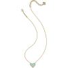 imageKendra Scott Ari Heart Adjustable Length Pendant Necklace for Women Fashion JewelryGOLD  BRIGHT AQUA DRUSY