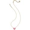 imageKendra Scott Ari Heart Adjustable Length Pendant Necklace for Women Fashion JewelryGOLD  HOT PINK DRUSY