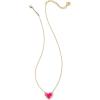 imageKendra Scott Ari Heart Adjustable Length Pendant Necklace for Women Fashion JewelryGOLD  NEON PINK