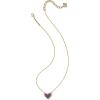 imageKendra Scott Ari Heart Adjustable Length Pendant Necklace for Women Fashion JewelryGOLD  PURPLE DRUSY