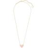 imageKendra Scott Ari Heart Adjustable Length Pendant Necklace for Women Fashion JewelryGOLD  ROSE QUARTZ