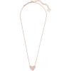 imageKendra Scott Ari Heart Adjustable Length Pendant Necklace for Women Fashion JewelryROSE GOLD  PINK DRUSY