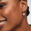 imageKendra Scott Ari Heart Huggie Earrings for Women Fashion JewelryGOLD  HOT PINK DRUSY