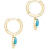 imageKendra Scott Ari Heart Huggie Earrings for Women Fashion JewelryGOLD  TURQUOISE