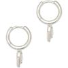 imageKendra Scott Ari Heart Huggie Earrings for Women Fashion JewelryRHODIUM  IVORY MOTHER OF PEARL