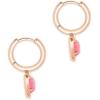 imageKendra Scott Ari Heart Huggie Earrings for Women Fashion JewelryROSE GOLD  PINK DRUSY