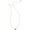 imageKendra Scott Ari Pave Crystal Heart Necklace Fashion Jewelry For WomenGOLD  GARNET