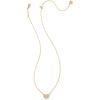 imageKendra Scott Ari Pave Crystal Heart Necklace Fashion Jewelry For WomenGOLD METAL  WHITE CUBIC ZIRCONIA