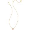 imageKendra Scott Ari Pave Crystal Heart Necklace Fashion Jewelry For WomenGold Ruby Crystal