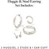 imageKendra Scott Brooke Huggie ampamp Stud Earrings for Women Fashion JewelryRHODIUM METAL