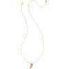 imageKendra Scott Candy Cane Pendant Necklace 14k Gold Plated Brass Fashion Jewelry for Women