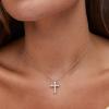 imageKendra Scott Cross Crystal Pendant Necklace Fashion Jewelry for WomenRHODIUM  WHITE CRYSTAL