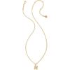 imageKendra Scott Crystal Letter Short Pendant Necklace Fashion Jewelry for WomenLetter H GOLDPLATED