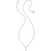 imageKendra Scott Crystal Letter Short Pendant Necklace Fashion Jewelry for WomenLetter I RHODIUMPLATED