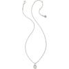 imageKendra Scott Crystal Letter Short Pendant Necklace Fashion Jewelry for WomenLetter O RHODIUMPLATED