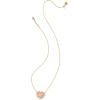 imageKendra Scott Dolly Parton Ari Heart Short Pendant Necklace Fashion Jewelry for WomenLIGHT PINK DRUSY