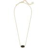 imageKendra Scott Elisa Pendant Necklace for Women Fashion Jewelry 14k GoldPlatedGOLD  BLACK DRUSY