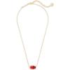 imageKendra Scott Elisa Pendant Necklace for Women Fashion Jewelry 14k GoldPlatedGOLD  BRIGHT RED