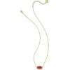 imageKendra Scott Elisa Pendant Necklace for Women Fashion Jewelry 14k GoldPlatedGOLD  BRIGHT RED DRUSY
