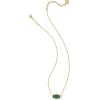 imageKendra Scott Elisa Pendant Necklace for Women Fashion Jewelry 14k GoldPlatedGOLD  EMERALD DRUSY