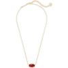 imageKendra Scott Elisa Pendant Necklace for Women Fashion Jewelry 14k GoldPlatedGOLD  RUBY RED CLEAR GLASS