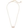 imageKendra Scott Elisa Pendant Necklace for Women Fashion Jewelry 14k GoldPlatedROSE GOLD  IRIDESCENT DRUSY