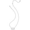 imageKendra Scott Elisa Statement Short Pendant NecklaceFashion Jewelry for WomenRHODIUM  IRIDESCENT DRUSY