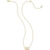 imageKendra Scott Grayson Stone Pendant Necklace  Brass Construction  14K Gold Plating  Lobster ClaspGOLD  IRIDESCENT DRUSY