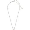 imageKendra Scott Letters AZ Pendant Necklace for Women Fashion Jewelry RhodiumPlated BrassLetter U