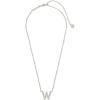 imageKendra Scott Letters AZ Pendant Necklace for Women Fashion Jewelry RhodiumPlated BrassLetter W
