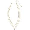 imageKendra Scott Mini Elisa Triple Strand Necklace Fashion Jewelry for WomenLIGHT TEAL KYOCERA OPAL