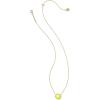 imageKendra Scott Tennis Short Pendant Necklace Fashion Jewelry for WomenGOLD  CHARTREUSE MAGNESITE