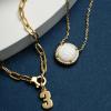 imageKendra Scott Volleyball Pendant Necklace Fashion Jewelry for WomenGOLD  WHITE MOTHER OF PEARL