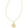 imageKendra Scott 14k GoldPlated Brass Letter AZ Disc Reversible Pendant Necklace Fashion Jewelry for WomenLetter C