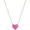 imageKendra Scott Ari Heart Adjustable Length Pendant Necklace for Women Fashion JewelryGOLD  MAGENTA