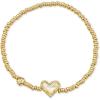 imageKendra Scott Ari Heart Stretch Bracelet Fashion Jewelry for WomenGOLD  IVORY MOTHER OF PEARL