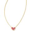 imageKendra Scott Ari Pave Crystal Heart Necklace Fashion Jewelry For WomenGold Ruby Crystal