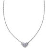 imageKendra Scott Ari Pave Crystal Heart Necklace Fashion Jewelry For WomenRHODIUM  SAPPHIRE LAVENDER BLUE