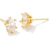 imageKendra Scott Cailin Crystal Stud Earrings in White Crystal Fashion Jewelry for WomenGOLD  WHITE CUBIC ZIRCONIA