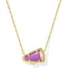 imageKendra Scott Cheer Short Pendant Necklace Fashion Jewelry for WomenPurple Mother Of Pearl