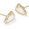 imageKendra Scott Cheer Stud Earrings 14K GoldPlated Brass Fashion Jewelry for Women White Mother Of Pearl