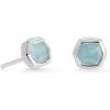 imageKendra Scott Davie Stud Earrings in Sterling Silver Fine Jewelry for Women Aquamarine