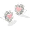 imageKendra Scott Dolly Parton Ari Heart Stud Earrings 14k GoldPlated Brass Fashion Jewelry for WomenLIGHT PINK DRUSY