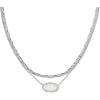 imageKendra Scott Elisa Multi Strand Necklace for Women Fashion JewelryRHODIUM  IRIDESCENT DRUSY