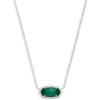 RHODIUM - EMERALD CATS EYE