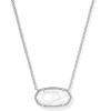 imageKendra Scott Elisa Statement Short Pendant NecklaceFashion Jewelry for WomenRHODIUM  IVORY MOTHER OF PEARL