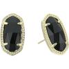 imageKendra Scott Ellie Earrings Fashion Jewelry for WomenGOLD  BLACK OPAQUE GLASS