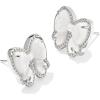 imageKendra Scott Haley Bow Stud Earrings Fashion Jewelry for WomenRHODIUM  IVORY MOTHER OF PEARL