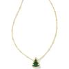 imageKendra Scott Holiday Tree Pendant Necklace 14k Gold Plated Brass Quartzite Fashion Jewelry for Women