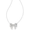 imageKendra Scott Krista Bow Short Pendant Necklace Fashion Jewelry for WomenRHODIUM  WHITE MIX